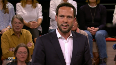 FDP-Spitzenkandidat Martin Hagen war am 27. September zu Gast in der BR-Wahlarena.